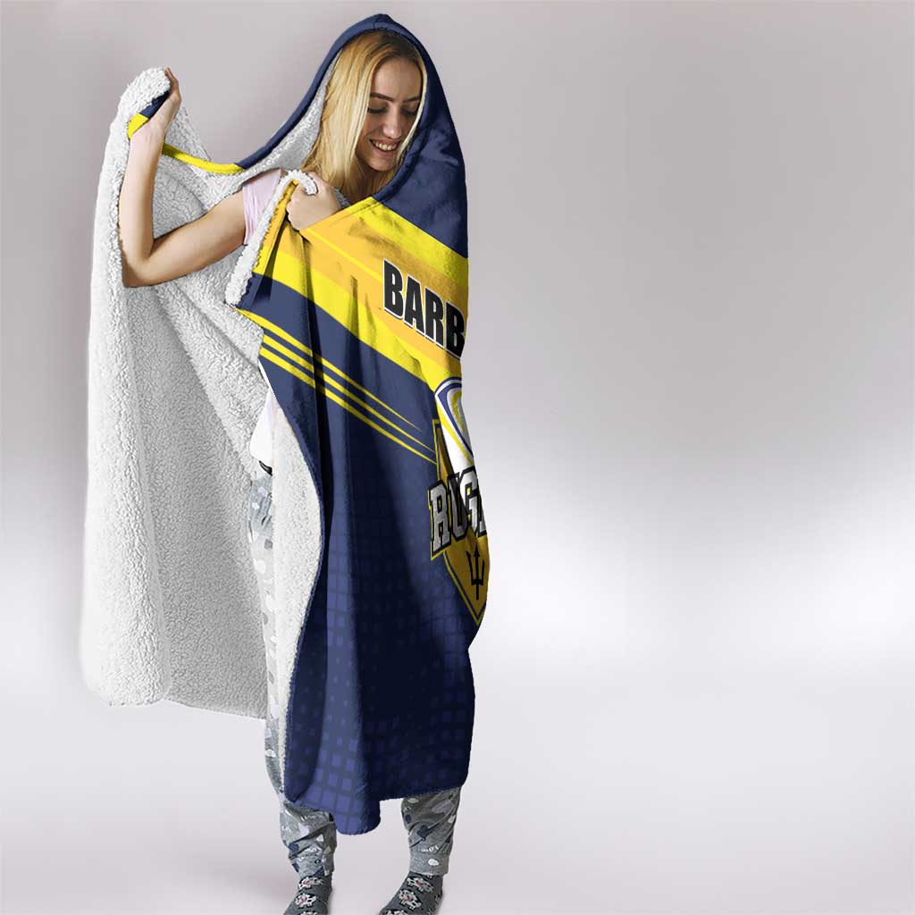 Barbados Rugby Hooded Blanket Team Barbados Trident Go Champions