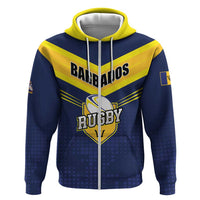 Custom Barbados Rugby Hoodie Team Barbados Trident Go Champions