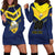 Custom Barbados Rugby Hoodie Dress Team Barbados Trident Go Champions