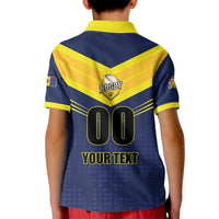 Custom Barbados Rugby Kid Polo Shirt Team Barbados Trident Go Champions