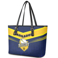 Barbados Rugby Leather Tote Bag Team Barbados Trident Go Champions