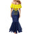 Custom Barbados Rugby Mermaid Dress Team Barbados Trident Go Champions