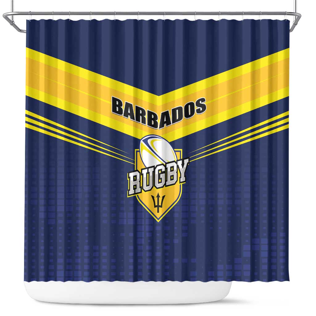 Barbados Rugby Shower Curtain Team Barbados Trident Go Champions