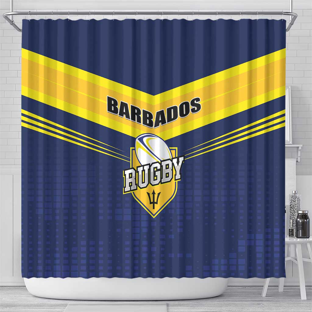Barbados Rugby Shower Curtain Team Barbados Trident Go Champions
