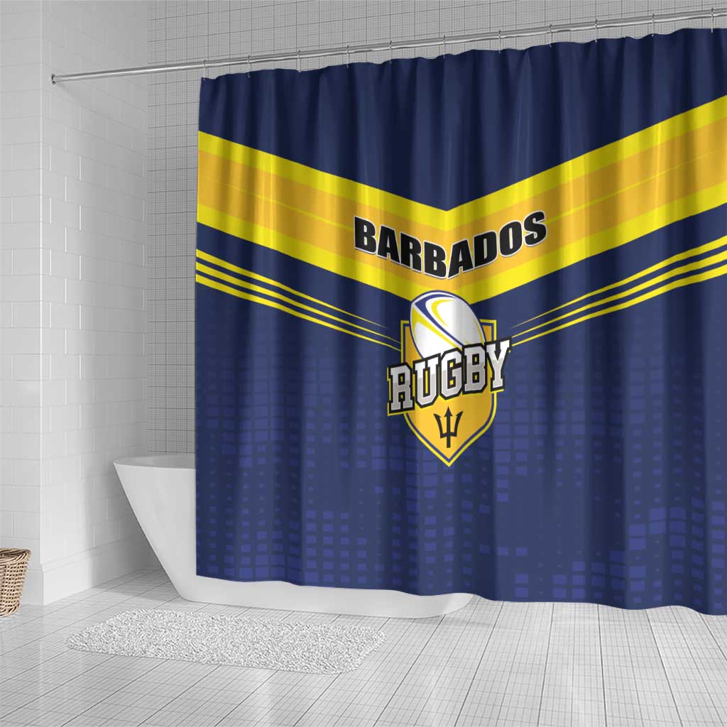 Barbados Rugby Shower Curtain Team Barbados Trident Go Champions
