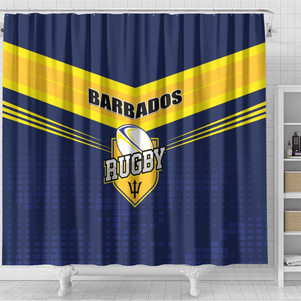 Barbados Rugby Shower Curtain Team Barbados Trident Go Champions