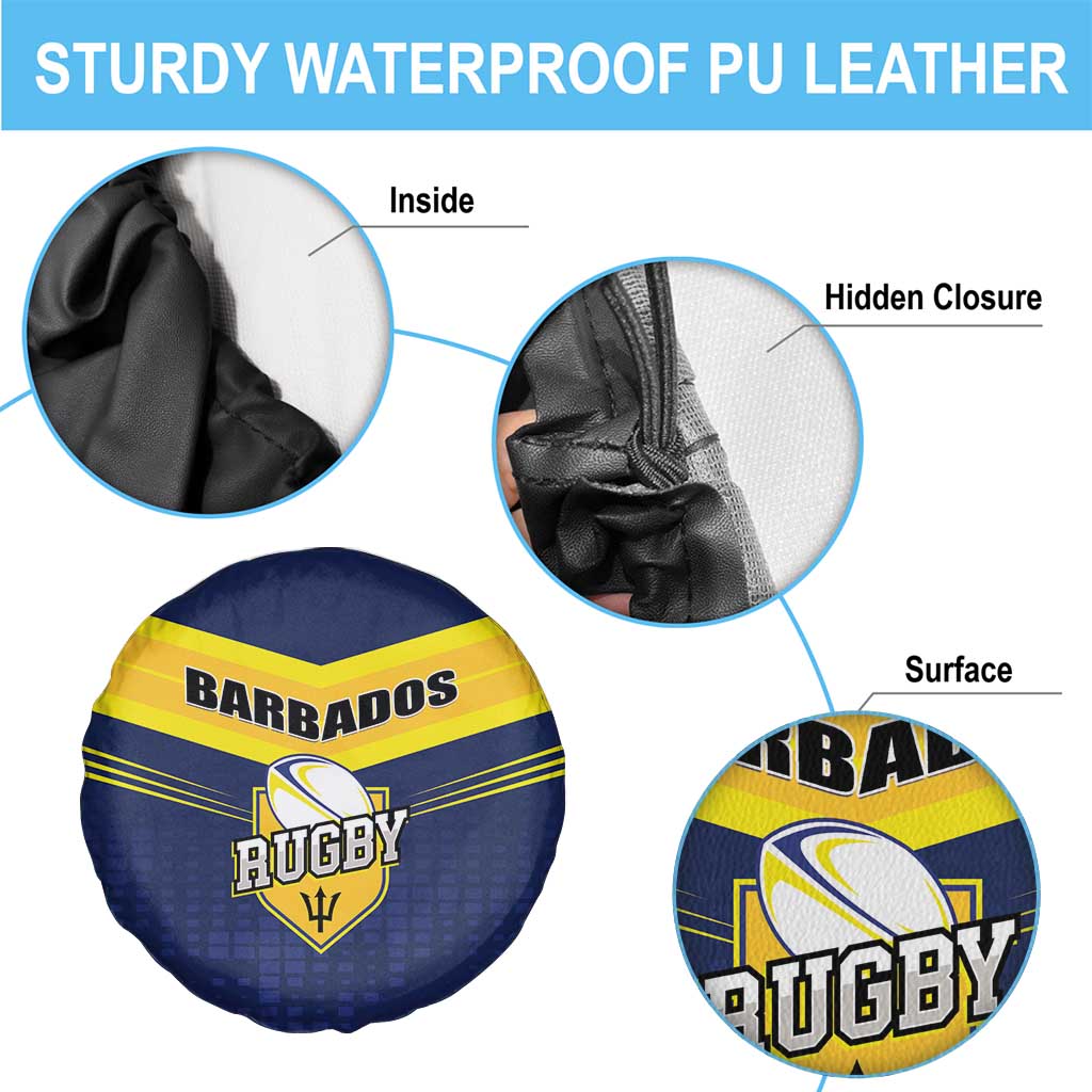 Barbados Rugby Spare Tire Cover Team Barbados Trident Go Champions