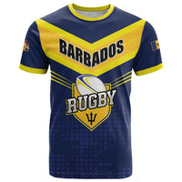Custom Barbados Rugby T Shirt Team Barbados Trident Go Champions