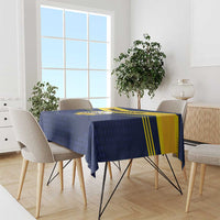 Barbados Rugby Tablecloth Team Barbados Trident Go Champions