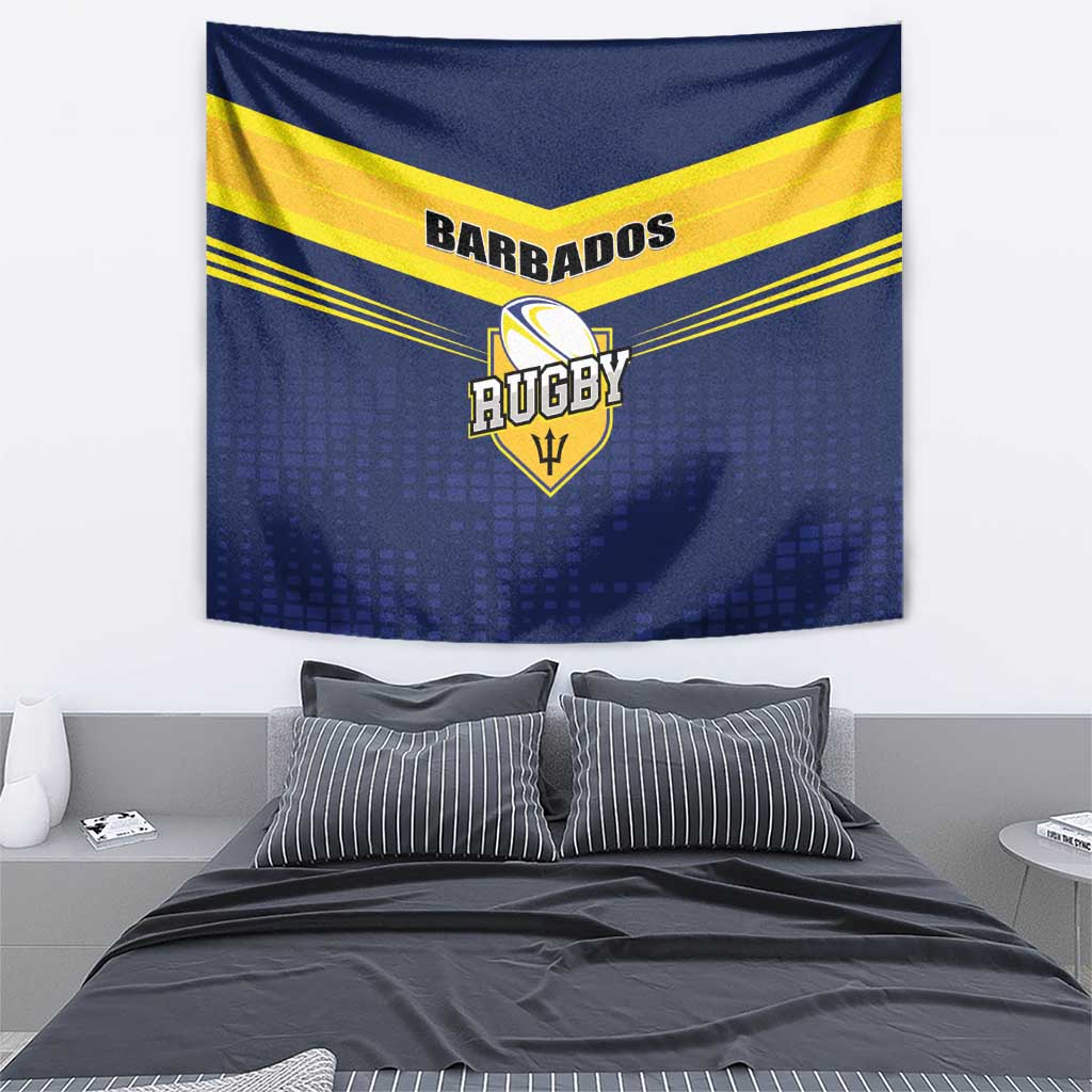 Barbados Rugby Tapestry Team Barbados Trident Go Champions