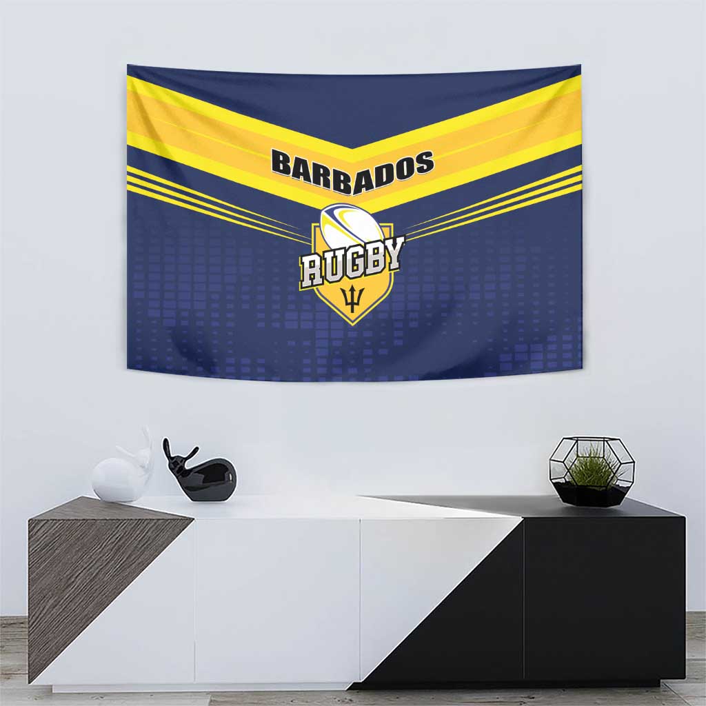 Barbados Rugby Tapestry Team Barbados Trident Go Champions