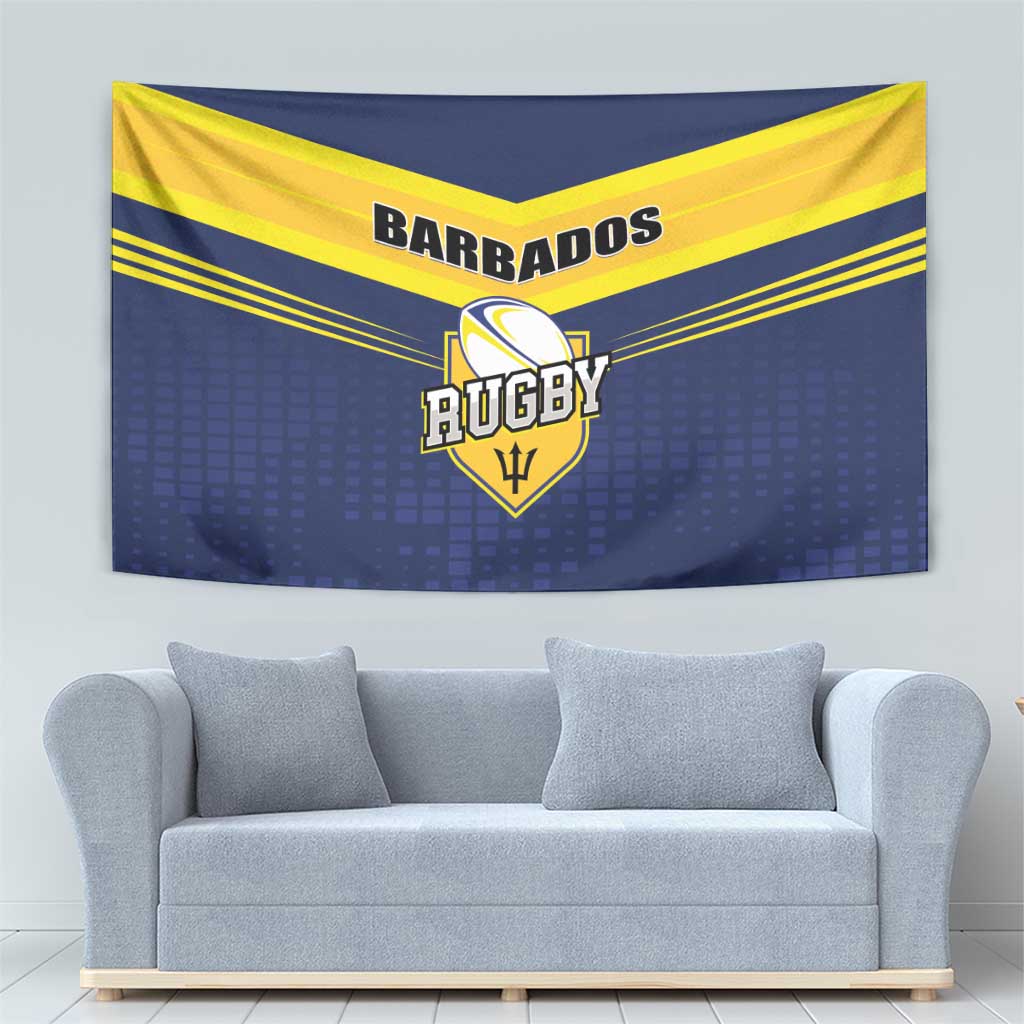 Barbados Rugby Tapestry Team Barbados Trident Go Champions