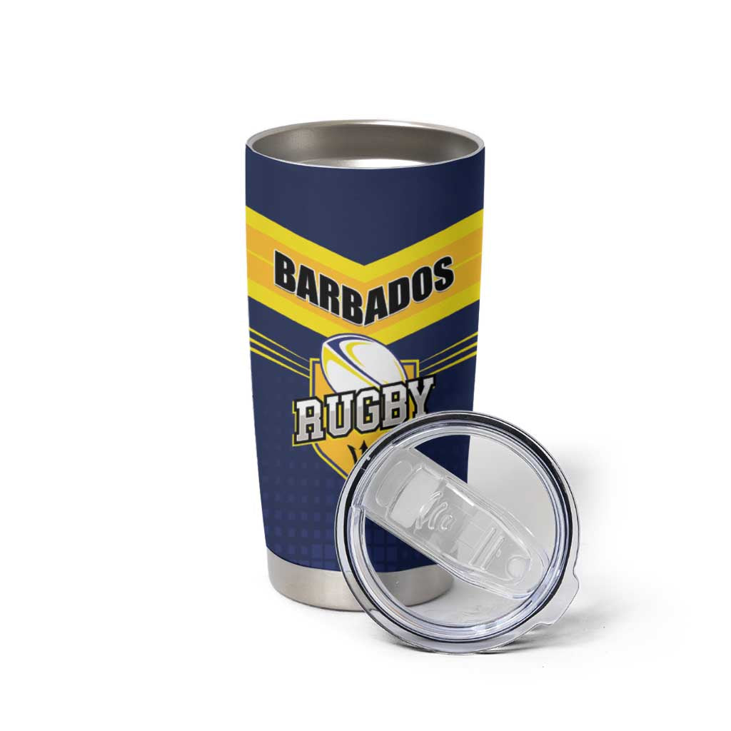 Custom Barbados Rugby Tumbler Cup Team Barbados Trident Go Champions