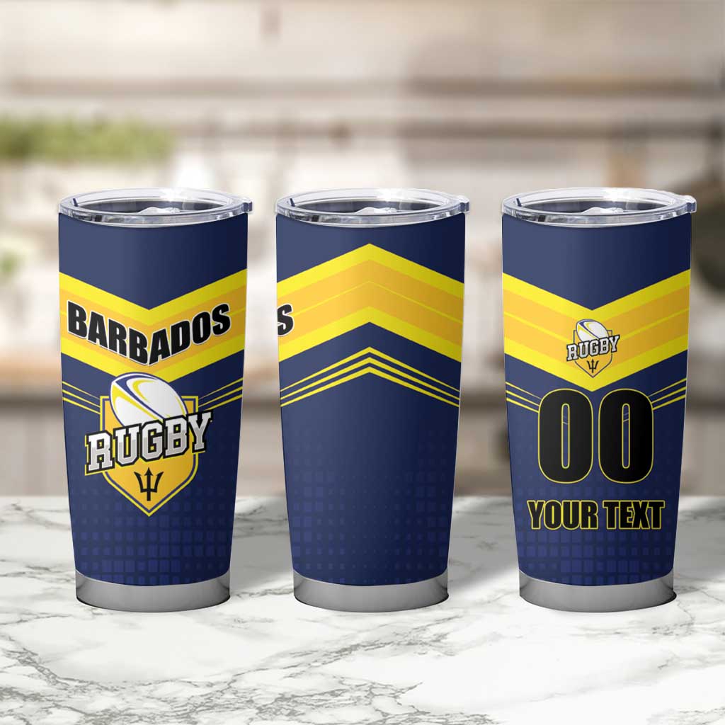 Custom Barbados Rugby Tumbler Cup Team Barbados Trident Go Champions