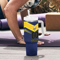 Custom Barbados Rugby Tumbler With Handle Team Barbados Trident Go Champions