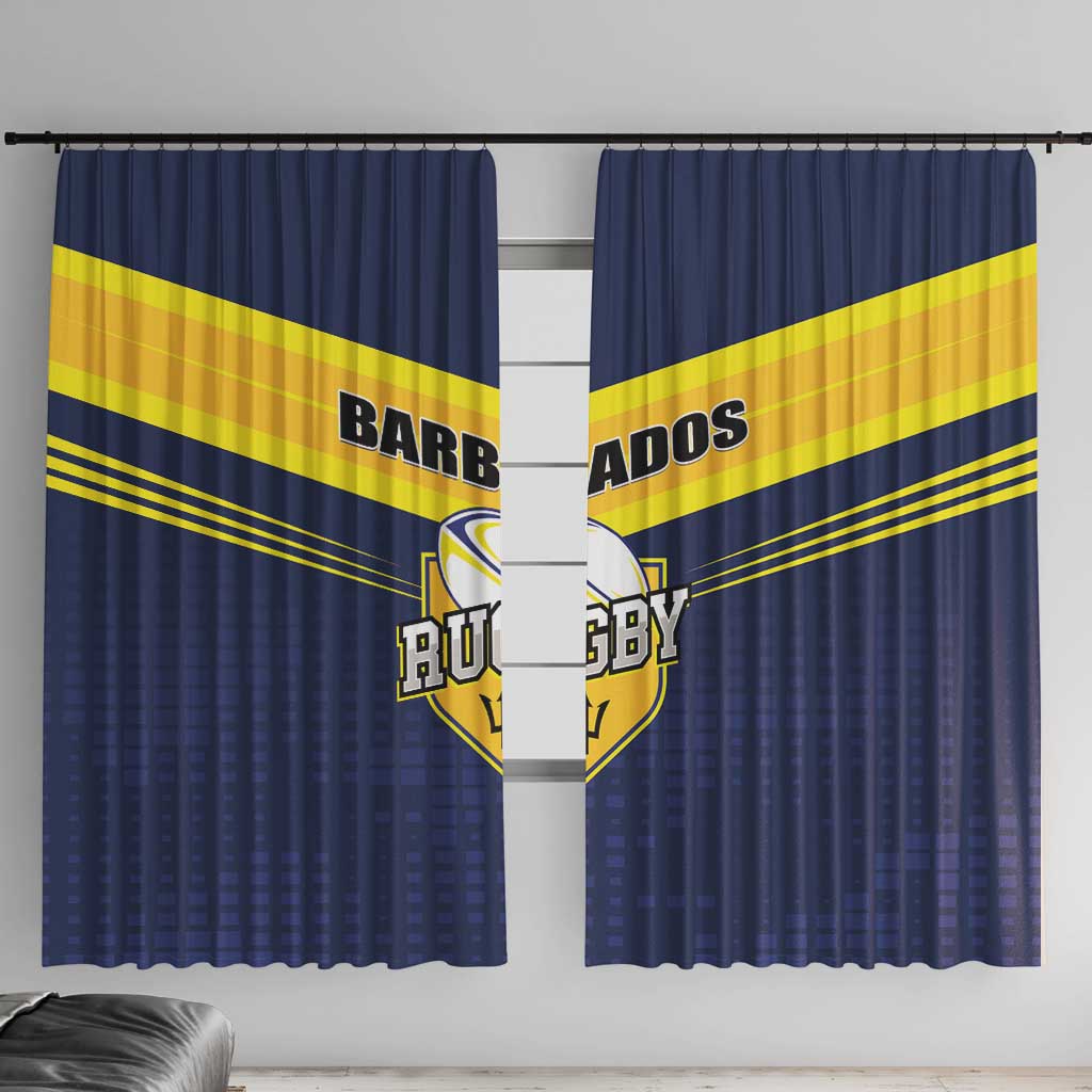 Barbados Rugby Window Curtain Team Barbados Trident Go Champions