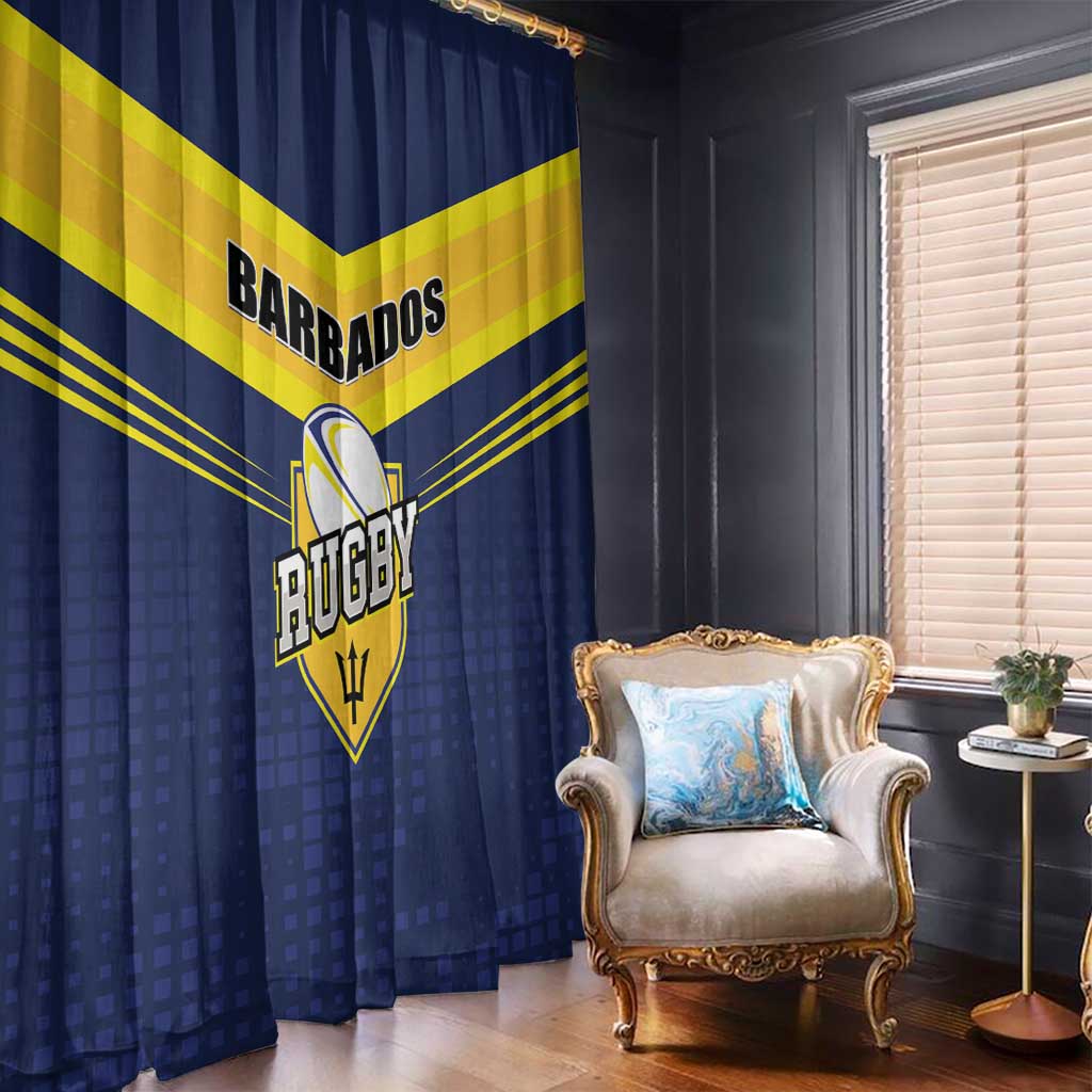 Barbados Rugby Window Curtain Team Barbados Trident Go Champions