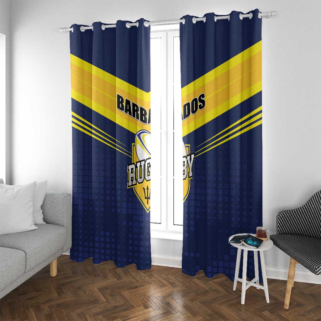 Barbados Rugby Window Curtain Team Barbados Trident Go Champions