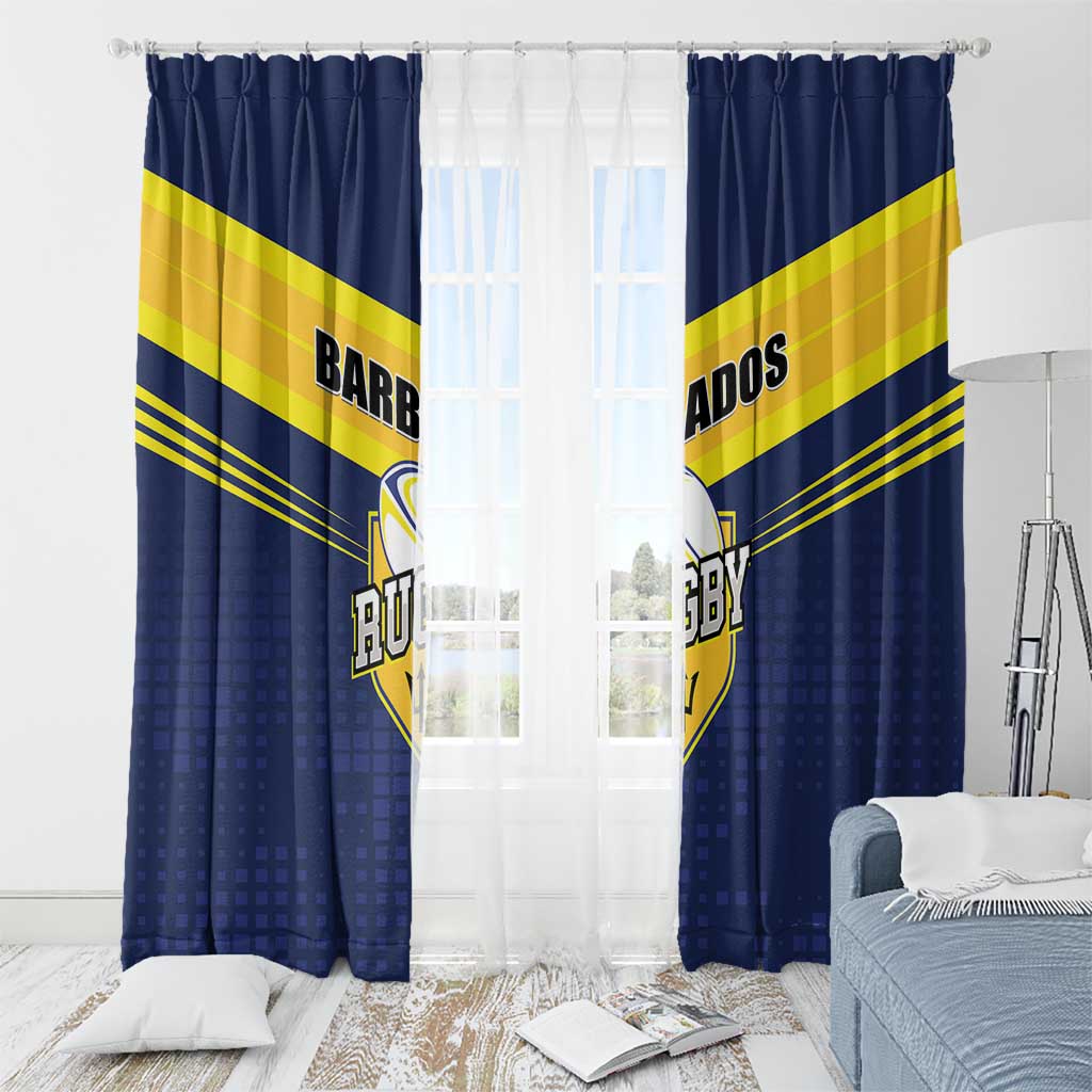Barbados Rugby Window Curtain Team Barbados Trident Go Champions