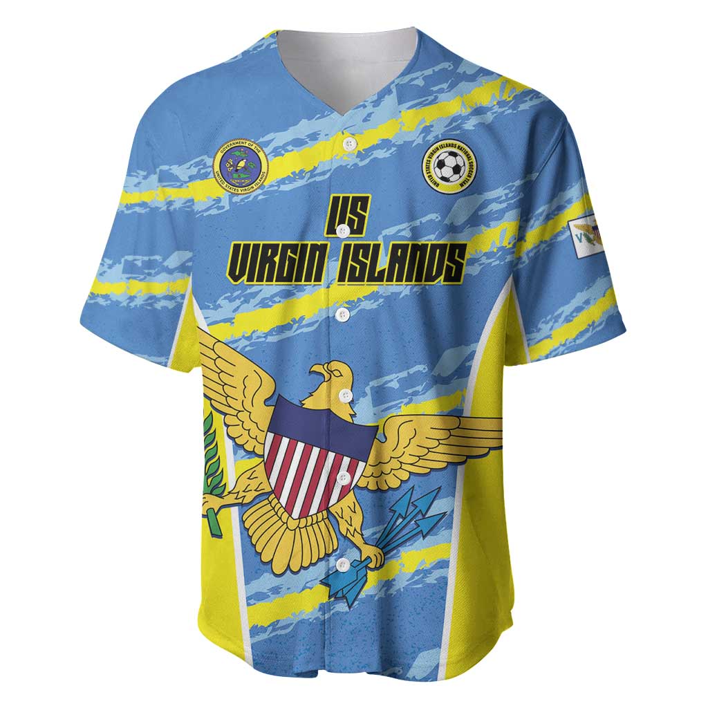 Custom US Virgin Islands Soccer Baseball Jersey Team Dashing Eagles Come On