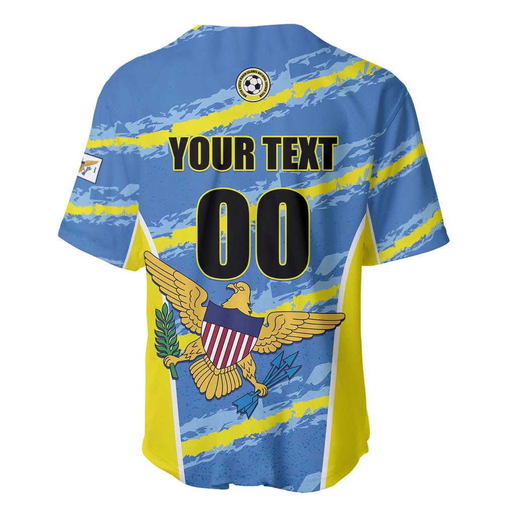 Custom US Virgin Islands Soccer Baseball Jersey Team Dashing Eagles Come On