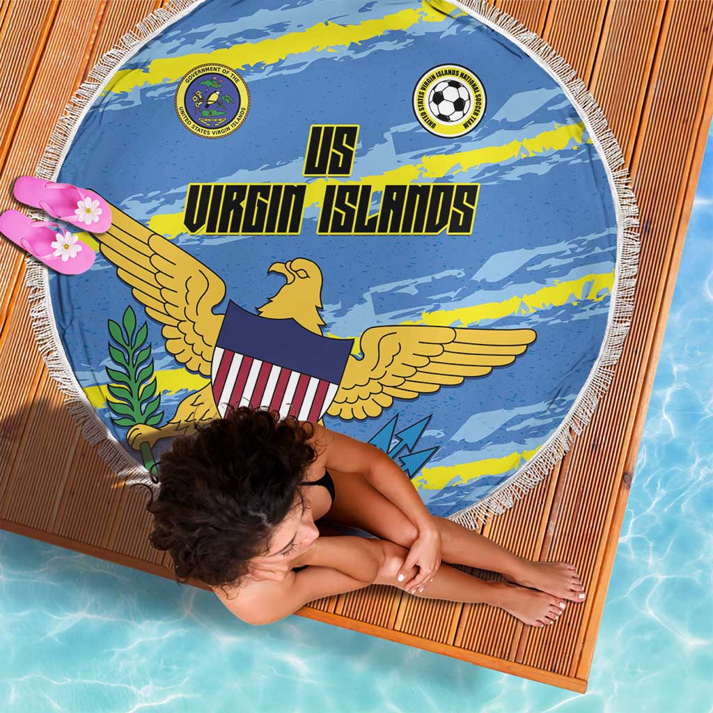 US Virgin Islands Soccer Beach Blanket Team Dashing Eagles Come On