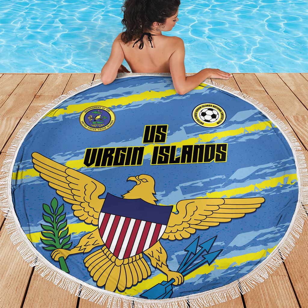 US Virgin Islands Soccer Beach Blanket Team Dashing Eagles Come On