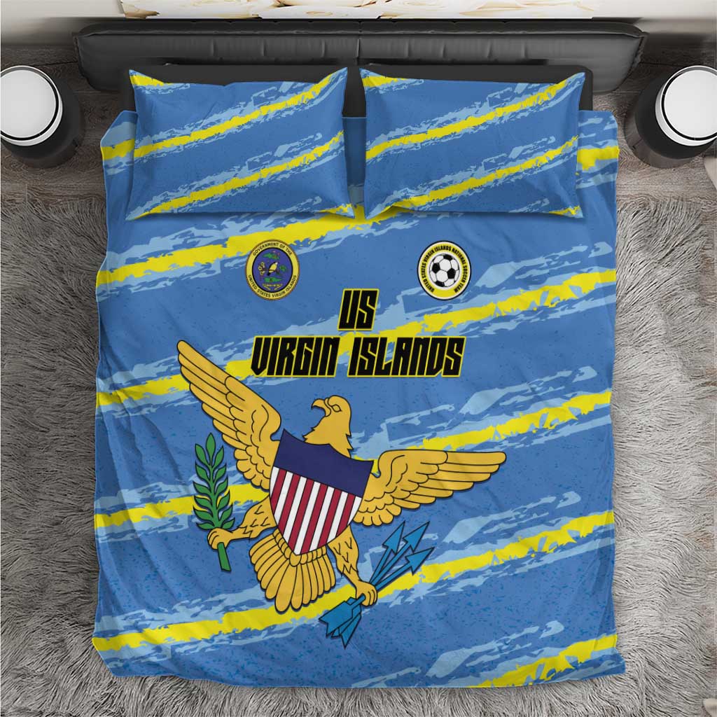 US Virgin Islands Soccer Bedding Set Team Dashing Eagles Come On