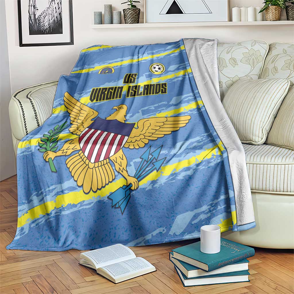 US Virgin Islands Soccer Blanket Team Dashing Eagles Come On