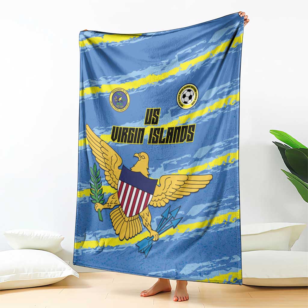 US Virgin Islands Soccer Blanket Team Dashing Eagles Come On