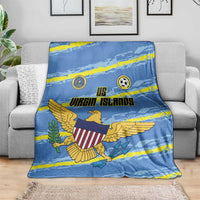 US Virgin Islands Soccer Blanket Team Dashing Eagles Come On