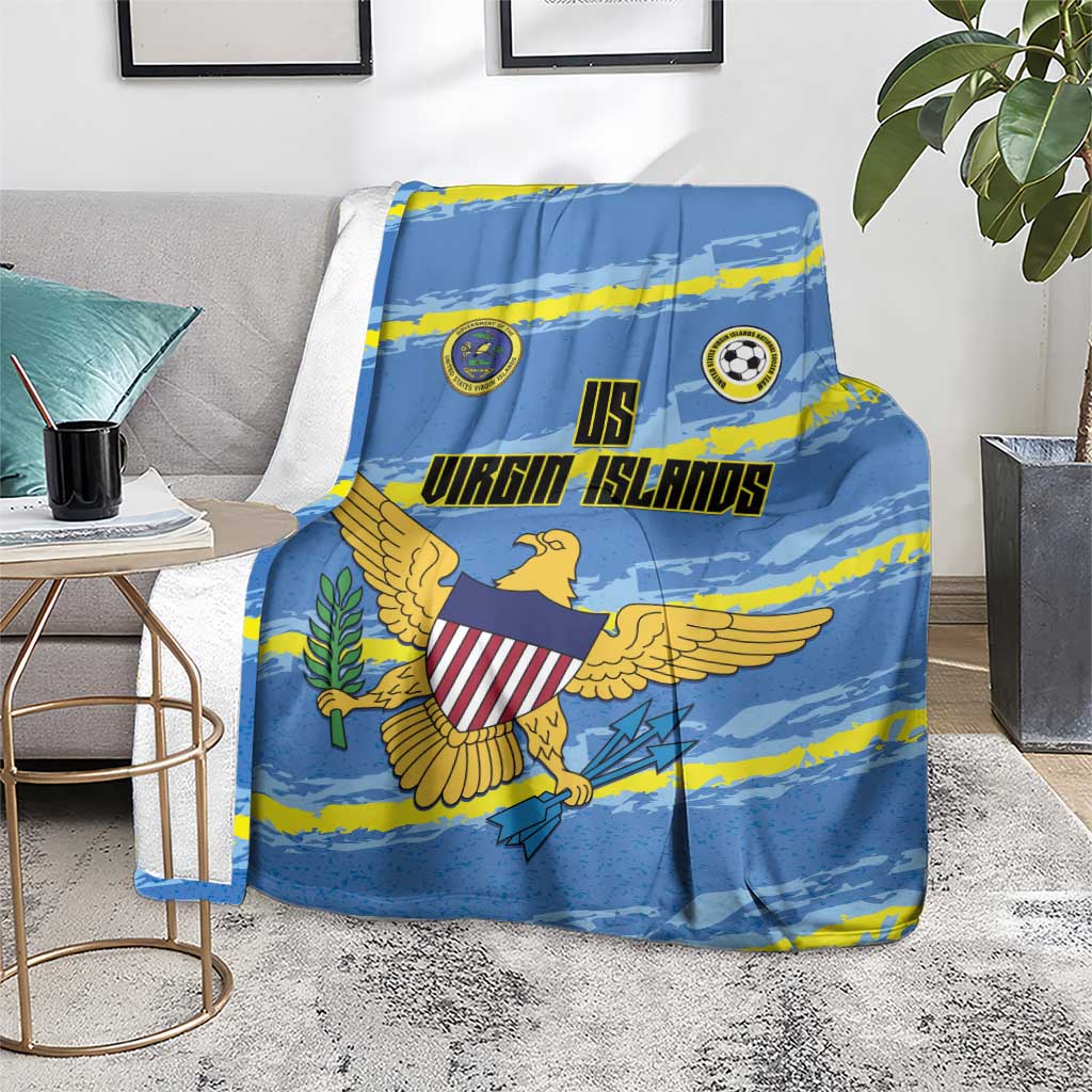 US Virgin Islands Soccer Blanket Team Dashing Eagles Come On