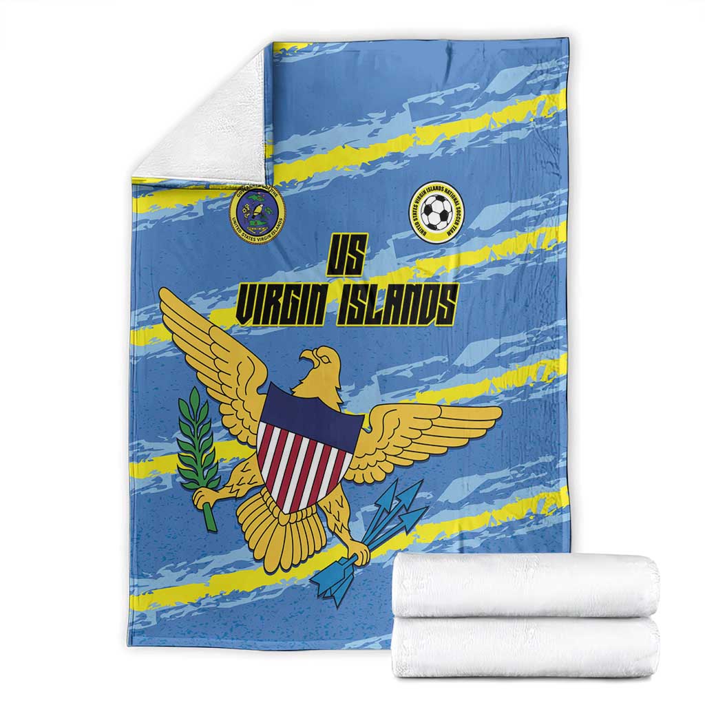 US Virgin Islands Soccer Blanket Team Dashing Eagles Come On