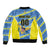 Custom US Virgin Islands Soccer Bomber Jacket Team Dashing Eagles Come On