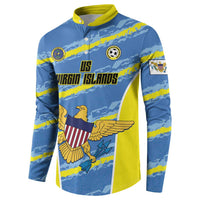 Custom US Virgin Islands Soccer Button Sweatshirt Team Dashing Eagles Come On