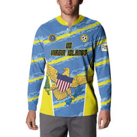 Custom US Virgin Islands Soccer Button Sweatshirt Team Dashing Eagles Come On