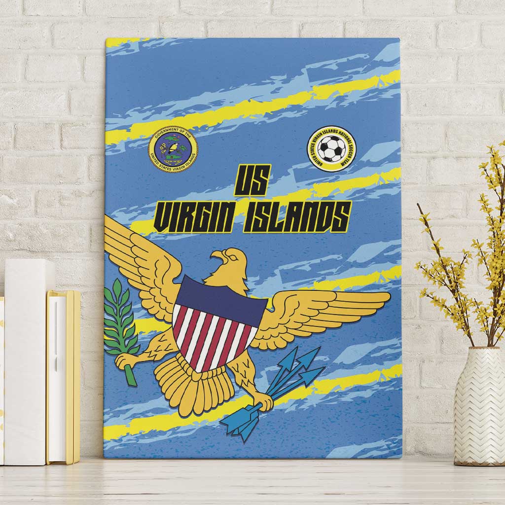 US Virgin Islands Soccer Canvas Wall Art Team Dashing Eagles Come On