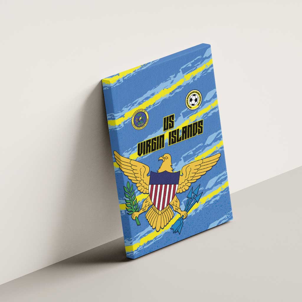 US Virgin Islands Soccer Canvas Wall Art Team Dashing Eagles Come On