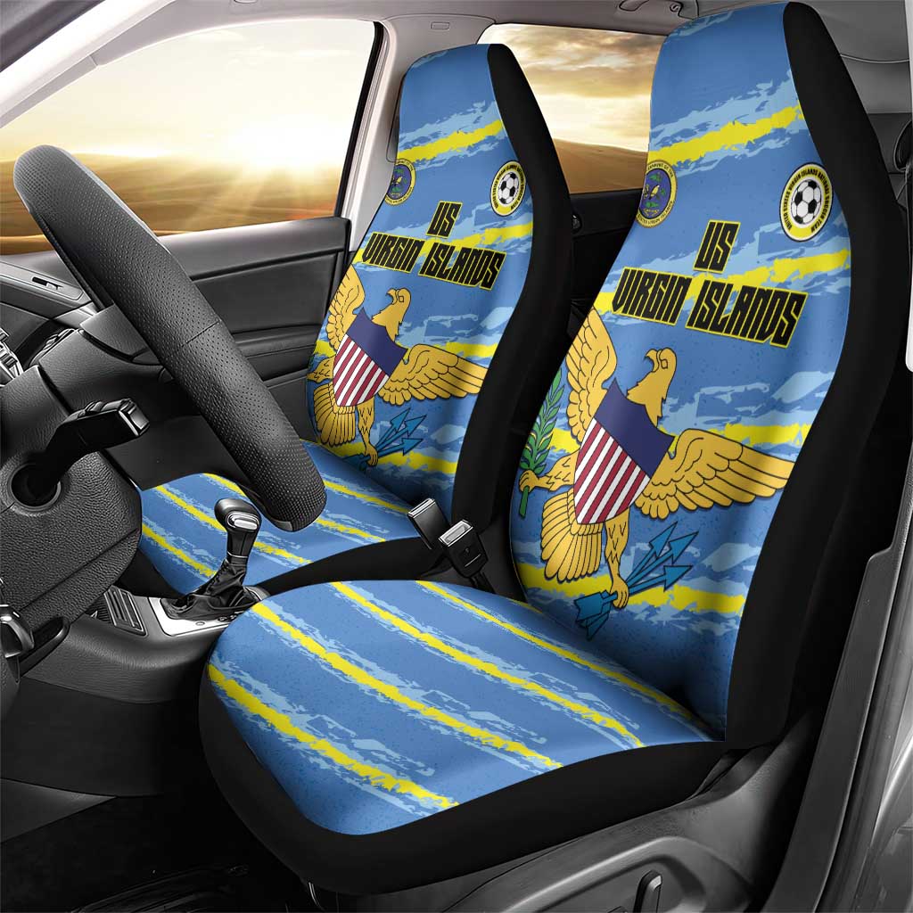 US Virgin Islands Soccer Car Seat Cover Team Dashing Eagles Come On
