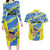Custom US Virgin Islands Soccer Couples Matching Long Sleeve Bodycon Dress and Hawaiian Shirt Team Dashing Eagles Come On