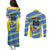 Custom US Virgin Islands Soccer Couples Matching Puletasi and Long Sleeve Button Shirt Team Dashing Eagles Come On