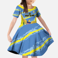 Custom US Virgin Islands Soccer Family Matching Mermaid Dress and Hawaiian Shirt Team Dashing Eagles Come On