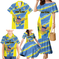 Custom US Virgin Islands Soccer Family Matching Mermaid Dress and Hawaiian Shirt Team Dashing Eagles Come On