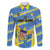 Custom US Virgin Islands Soccer Family Matching Off Shoulder Short Dress and Hawaiian Shirt Team Dashing Eagles Come On