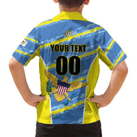 Custom US Virgin Islands Soccer Family Matching Puletasi and Hawaiian Shirt Team Dashing Eagles Come On