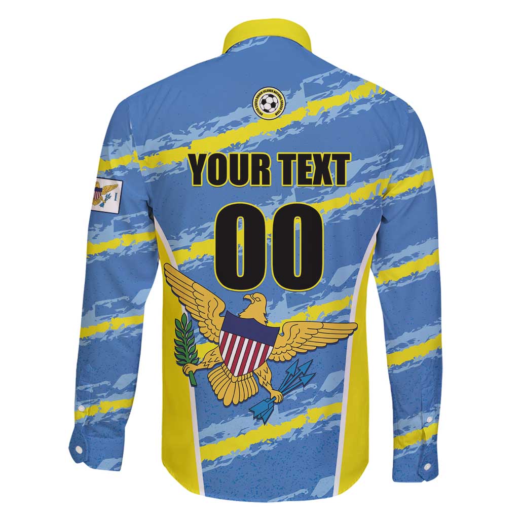 Custom US Virgin Islands Soccer Family Matching Puletasi and Hawaiian Shirt Team Dashing Eagles Come On