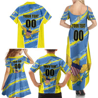 Custom US Virgin Islands Soccer Family Matching Summer Maxi Dress and Hawaiian Shirt Team Dashing Eagles Come On