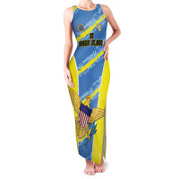 Custom US Virgin Islands Soccer Family Matching Tank Maxi Dress and Hawaiian Shirt Team Dashing Eagles Come On