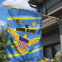 US Virgin Islands Soccer Garden Flag Team Dashing Eagles Come On