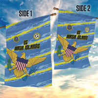 US Virgin Islands Soccer Garden Flag Team Dashing Eagles Come On